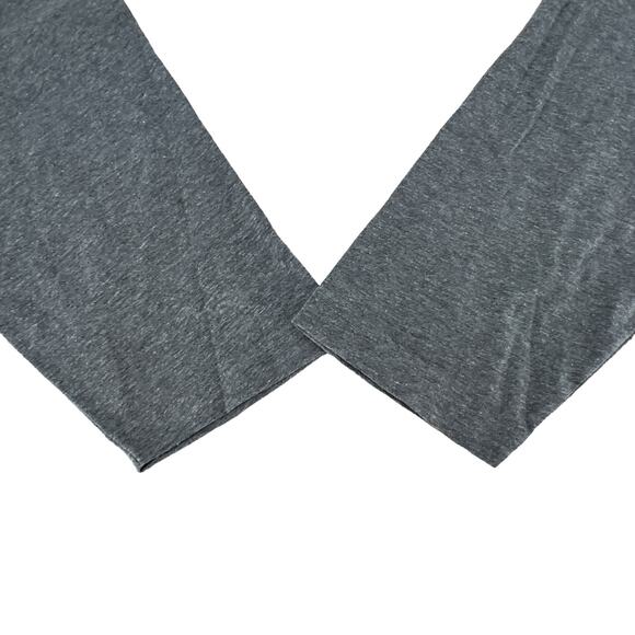 LAT Raglan Baseball Tee Shirt Top Ladies Large Heather Gray Crew Neck 3/4 Sleeve - Picture 6 of 10